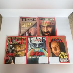 TIME magazines lot of 5 issues vintage late 90s early 2000s Political Science
